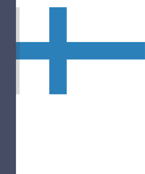 Land Finnland finnische Ikone im flachen Stil - Vektor, Bild