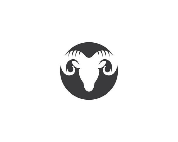 Rams head logo design icon - Vector, Image