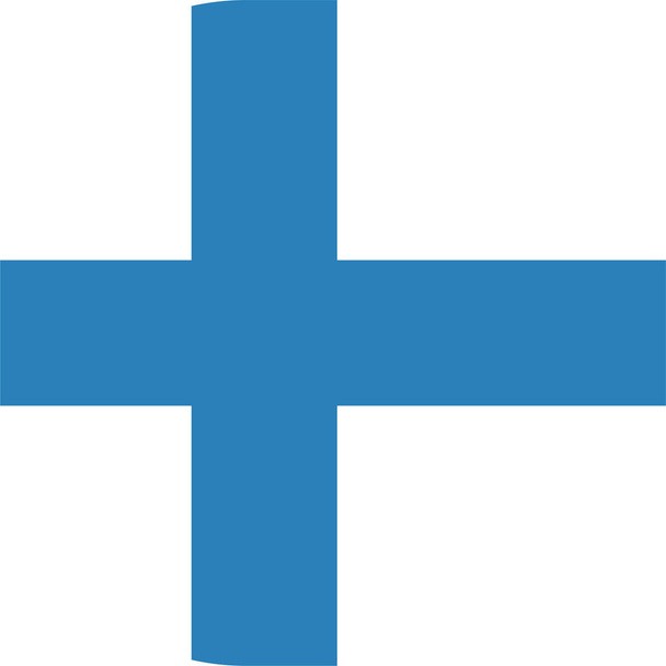 pays finlandais icône finlandaise dans un style plat - Vecteur, image