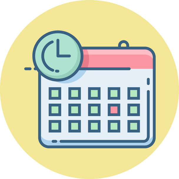 иконка события календарного дня в стиле заполненного контура - Вектор,изображение