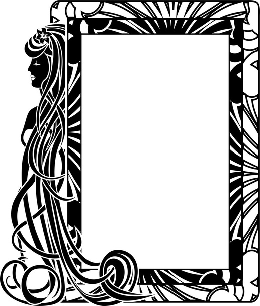 Ornamental frame in style Art Nouveau - Vector, Image