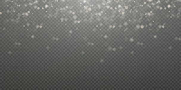 Bokeh Licht Lichter Effekt Hintergrund. Weihnachten Hintergrund aus leuchtendem Staub Weihnachten glühendes goldenes Bokeh Konfetti und Funken Overlay Textur für Ihr Design. - Vektor, Bild