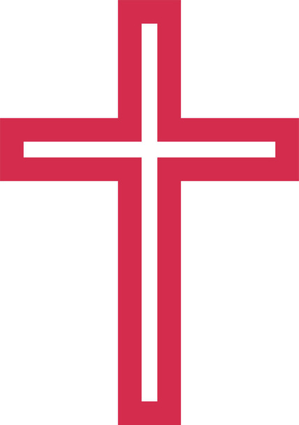 cristo católico icono cristiano en estilo plano - Vector, imagen