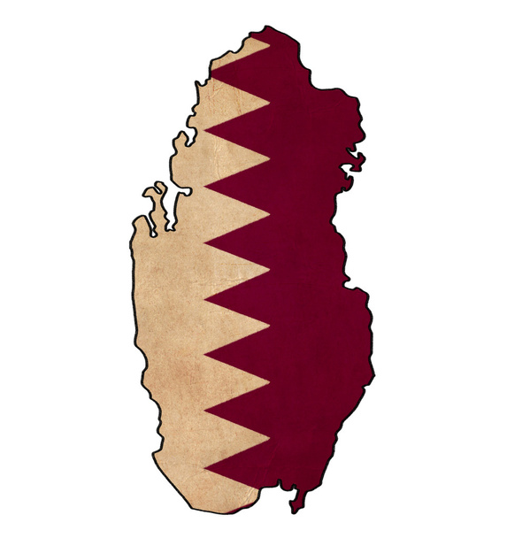 Qatar mappa su disegno bandiera, grunge e serie bandiera retrò
 - Foto, immagini