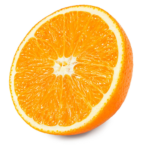 cut of orange isolated on white background. clipping path - Photo, image