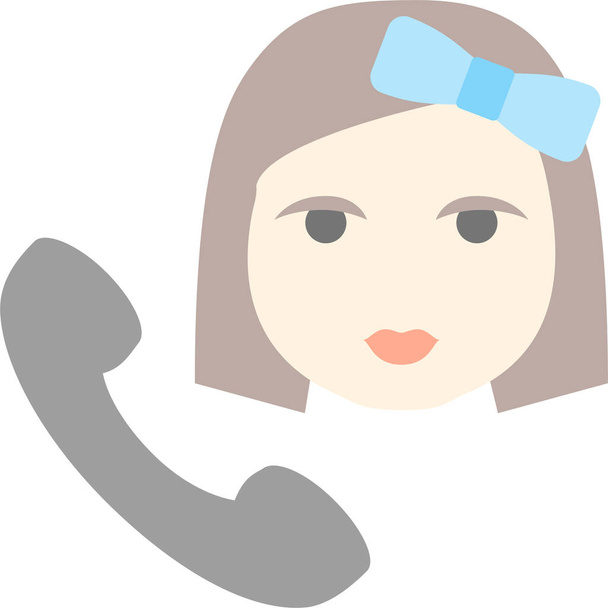 baby call helpline εικονίδιο σε επίπεδη στυλ - Διάνυσμα, εικόνα