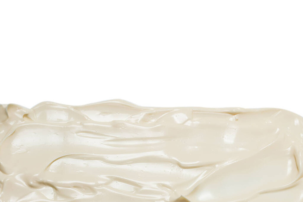 Fehér tejszínhab textúra. Felülnézet.  - Fotó, kép