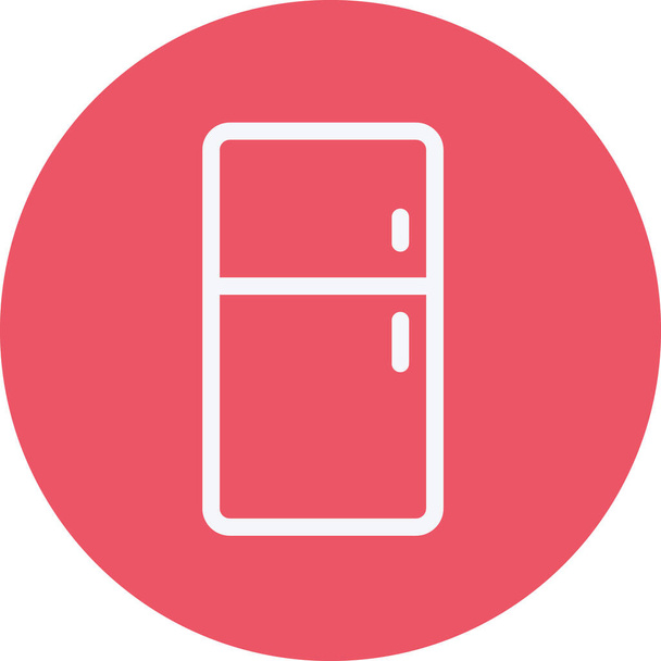 appliances fridge furniture icon in outline style - Vector, Image