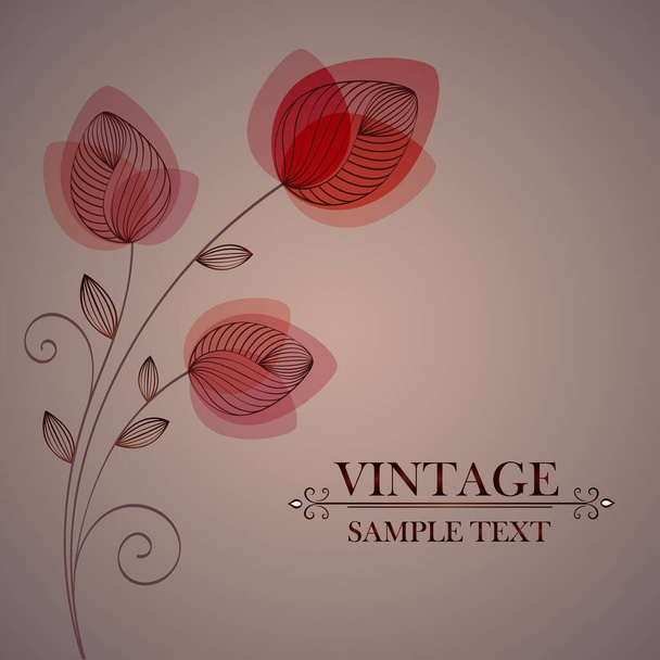 Vintage floral background.Element for design. - Vektor, kép