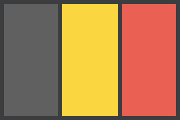 Die belgische Country-Ikone in voller Kontur - Vektor, Bild