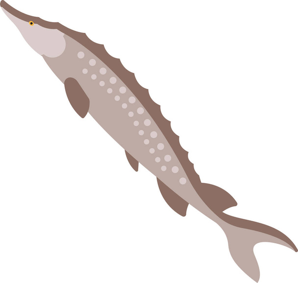 рибний прісноводний річковий значок у плоскому стилі
 - Вектор, зображення