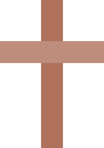 cristo católico icono cristiano en estilo plano - Vector, imagen