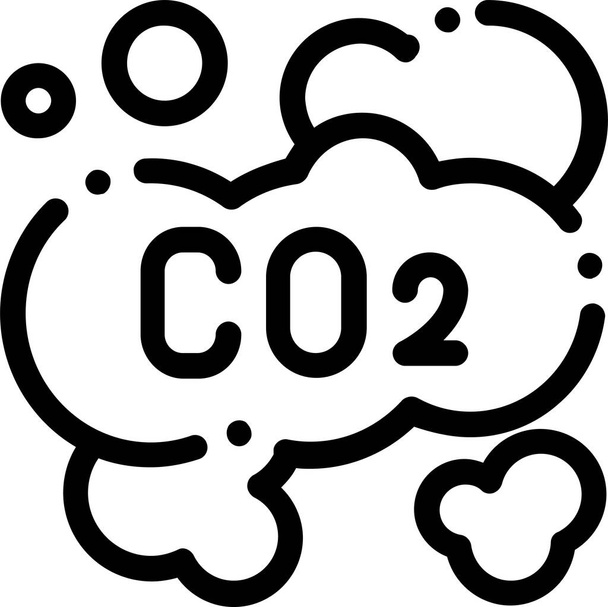 air co2 smoke icon in outline style - Vecteur, image