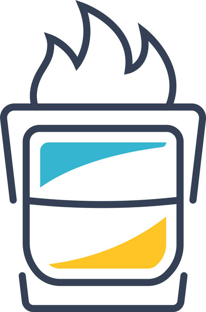 cocktail boisson sambuca icône dans le style de contour rempli - Vecteur, image