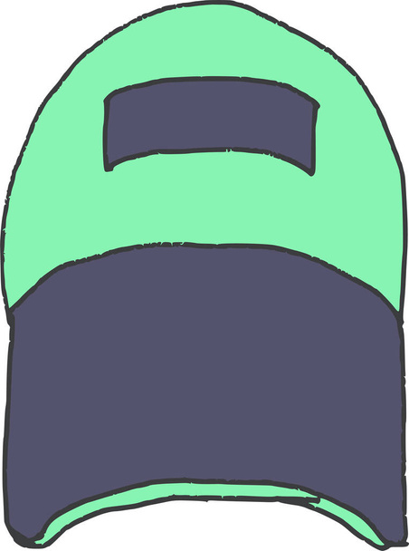 ícone de moda cap acessório em estilo desenhado à mão - Vetor, Imagem