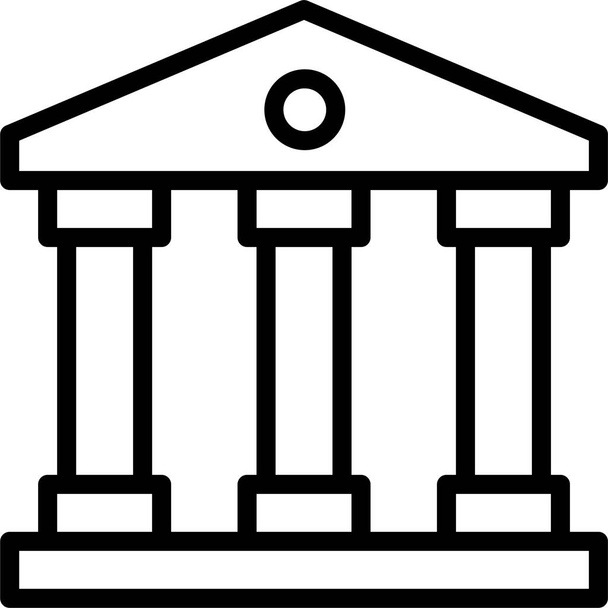 icono del banco de arquitectura antigua en la categoría educación-escuela-aprendizaje - Vector, imagen