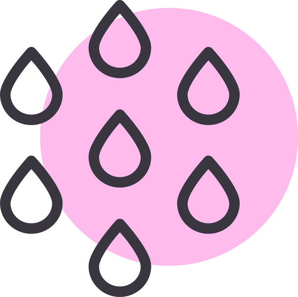 drizzle drop droplet icon in outline style - Vector, Image