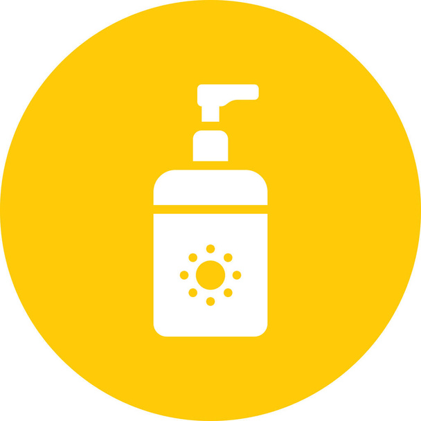 beauty care lotion icon in solid style - Vector, Image