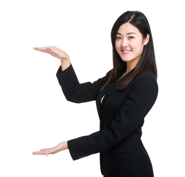 Business woman open hand palm  - Photo, Image