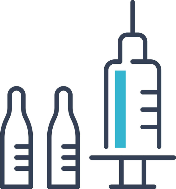 ikona strzykawki ze szczepionką - Wektor, obraz
