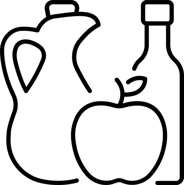 aditivos sidra de manzana icono - Vector, imagen