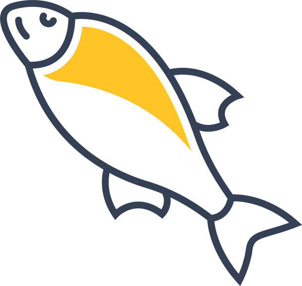 animale orata icona pesce in stile contorno - Vettoriali, immagini