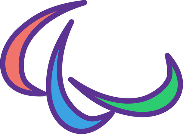 игры логотип олимпийский значок в стиле заполненного плана - Вектор,изображение