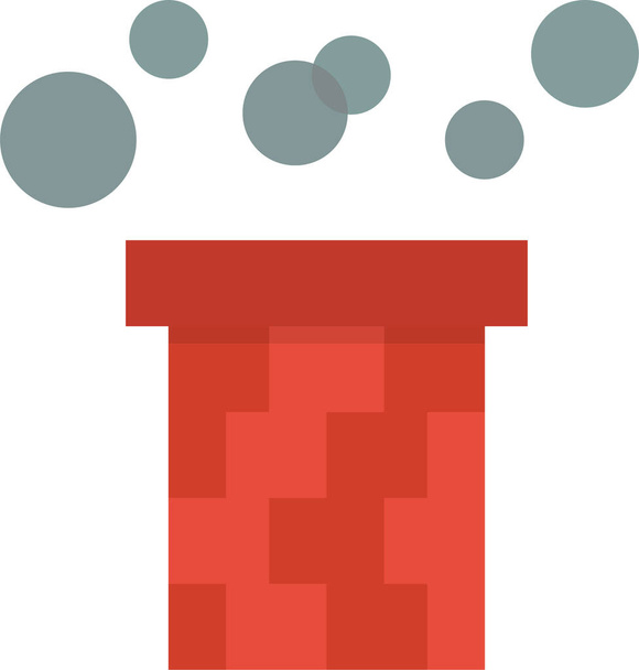chimney christmas claus icon in flat style - Vector, Image