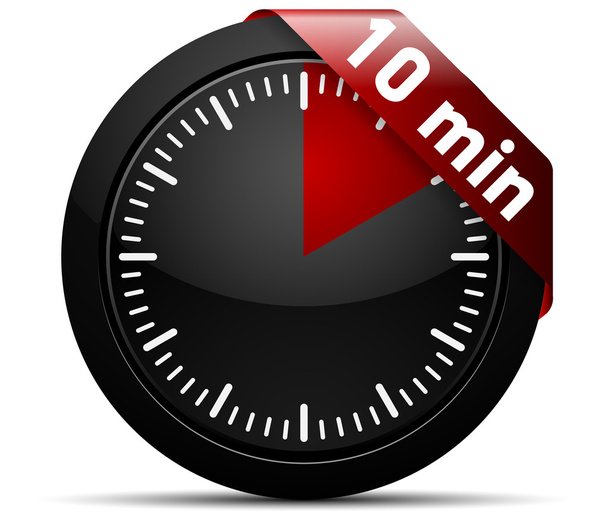 10 Minuten Zeitschaltuhr - Vektor, Bild