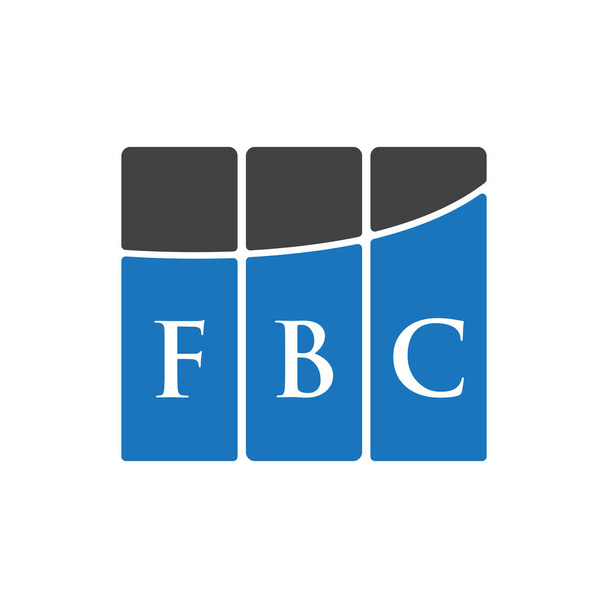 Σχέδιο λογότυπων επιστολών FBC σε μαύρο φόντο.FBC δημιουργική αρχικά επιστολή έννοια λογότυπο.FBC σχεδιασμός γραμμάτων.  - Διάνυσμα, εικόνα