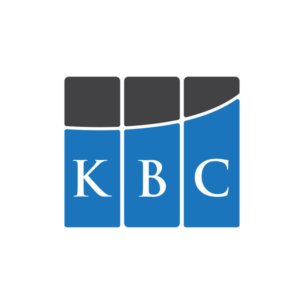 KBC-logo voor brieven op zwarte achtergrond.KBC-logo voor creatieve initialen op brieven concept.KBC-logo voor brieven.  - Vector, afbeelding