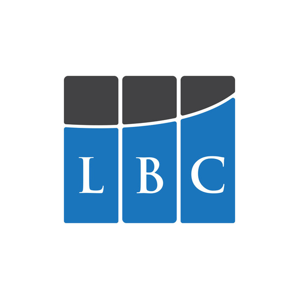 Дизайн буквы LBC на черном фоне..  - Вектор,изображение