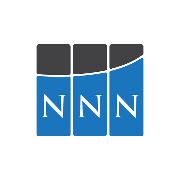 Siyah arkaplan üzerine NNN harf logosu tasarımı. NNN yaratıcı harf harfleri logosu. NNN harf tasarımı..  - Vektör, Görsel