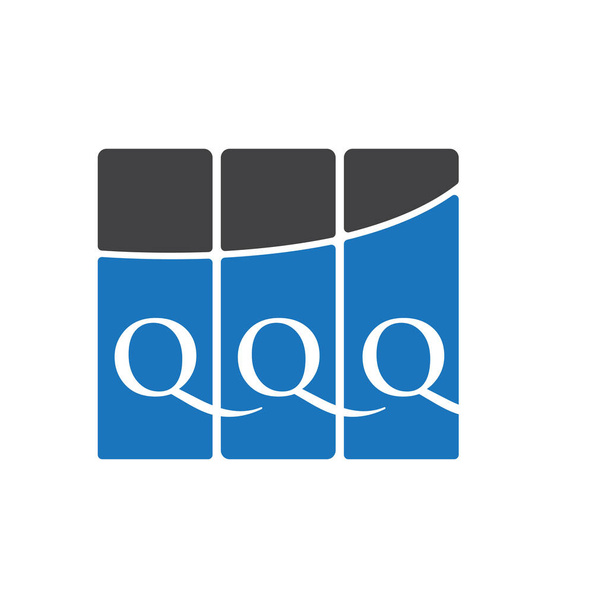 Дизайн логотипа QQQ на черном фоне..  - Вектор,изображение