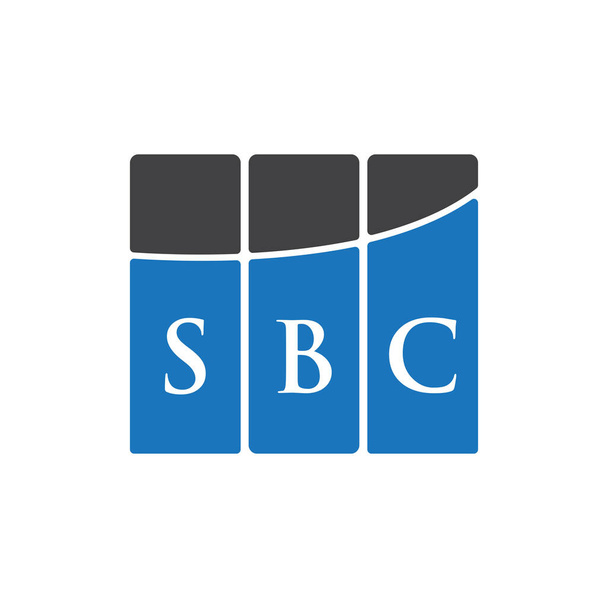 SBC kirjeen logo suunnittelu mustalla taustalla.SBC luova nimikirjaimet kirjeen logo concept. SBC kirjeen suunnittelu.  - Vektori, kuva