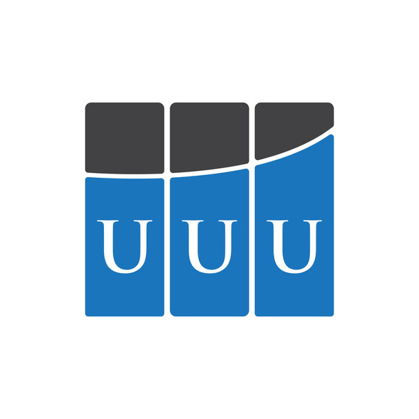 UUUU betű logó design fekete hátterben.UUUU kreatív kezdőbetűk levél logó koncepció.UUUU betű design.  - Vektor, kép