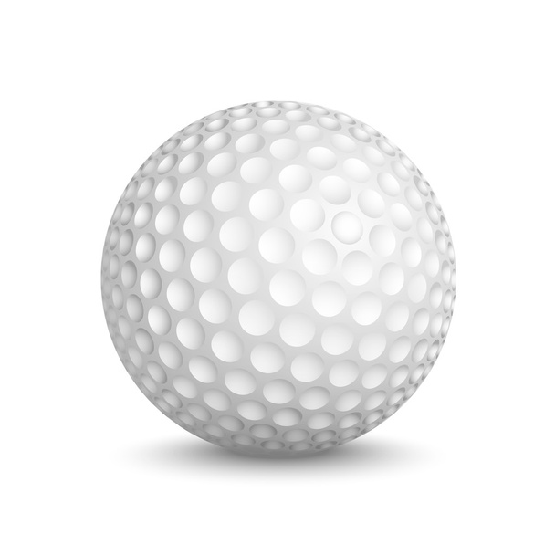 Boule de golf isolée sur fond blanc. Illustration vectorielle - Vecteur, image