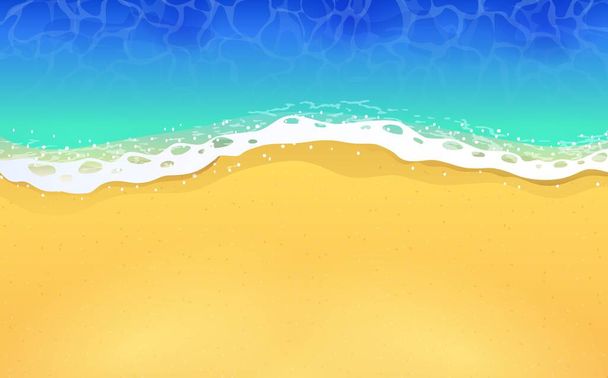 Ακτή της θάλασσας, ωκεανός με άμμο, - Διάνυσμα, εικόνα