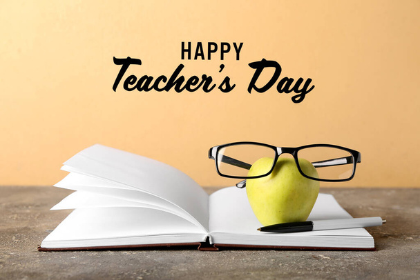 Mooie wenskaart voor Happy Teacher 's Day - Foto, afbeelding
