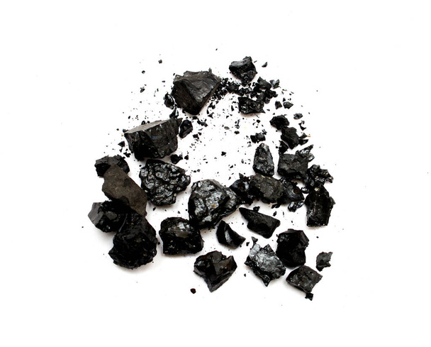 carvão isolado sobre fundo branco  - Foto, Imagem