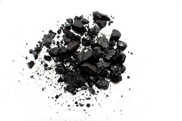 charcoal isolated on white background  - Fotó, kép