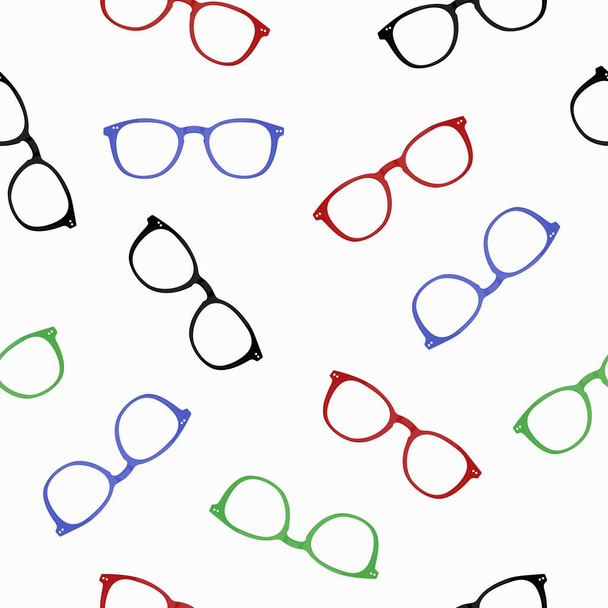 Glasses Pattern. Vector Seamless Pattern Background or Wallpaper, Glasses Themed - Vector, Image
