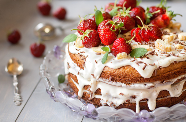 Strawberry cake - Photo, Image