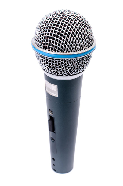 Microphone sur fond blanc - Photo, image