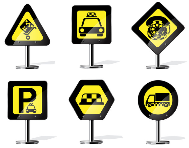Icônes de signalisation routière
 - Vecteur, image