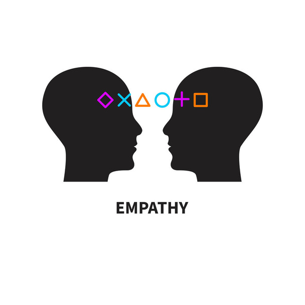 Λογότυπο της ενσυναίσθησης, συναισθηματική νοημοσύνη - Διάνυσμα, εικόνα
