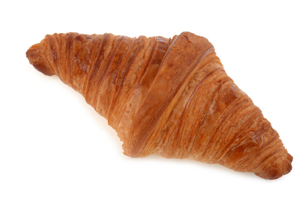 Butter croissant close-up on white background - Photo, Image