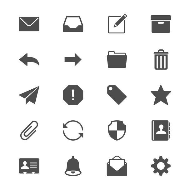 Email flat icons - ベクター画像