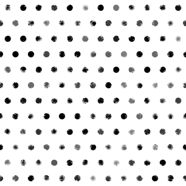 Resumen doodle negro lunares patrón sin costuras sobre fondo blanco, diseño minimalista - Foto, imagen