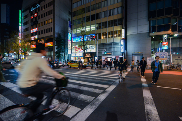 Night time in Tokyo, Japan - Fotoğraf, Görsel